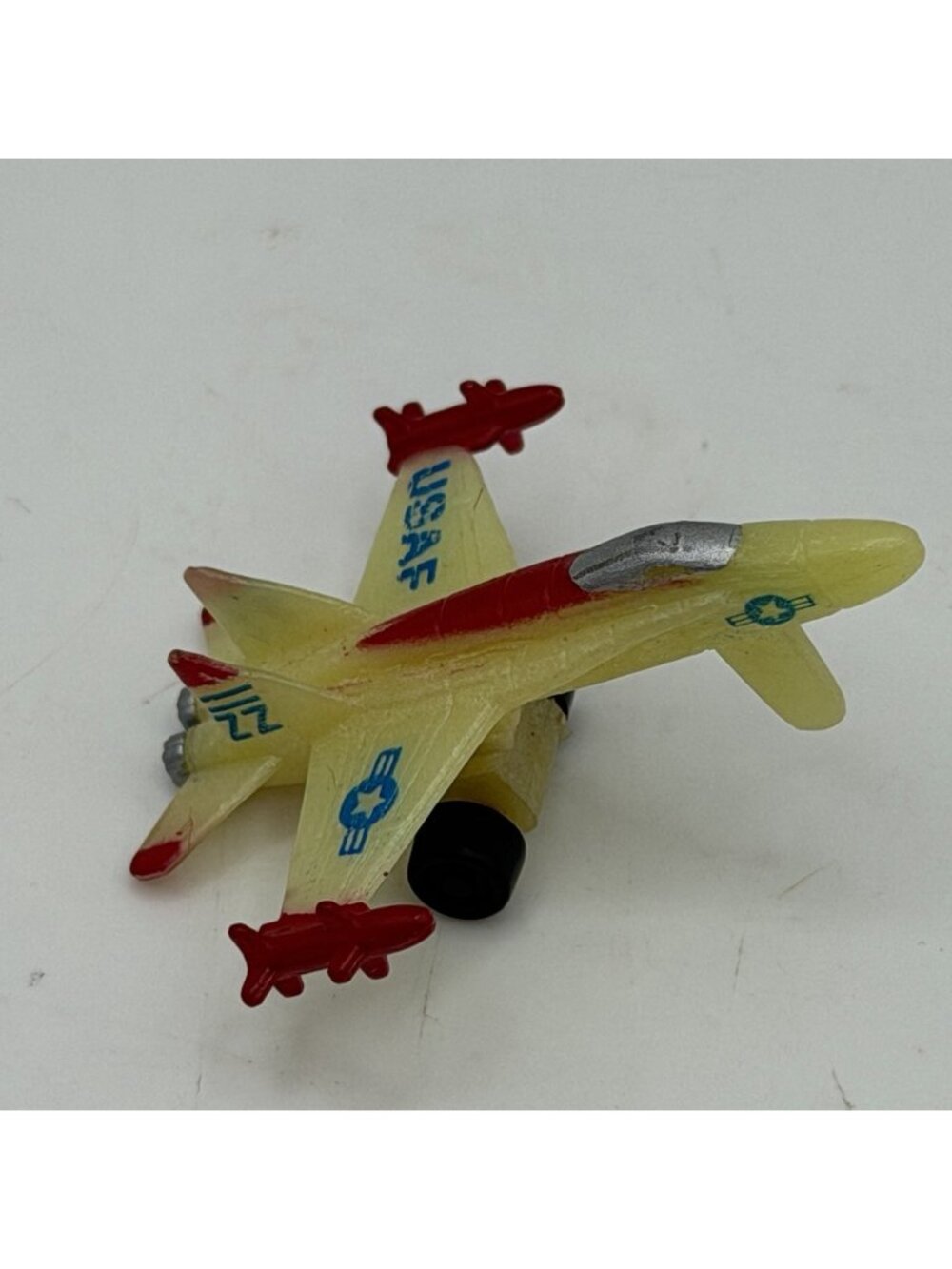 Micro Machines Military F-14 Tomcat Fighter Aircraft Navy Yellow Funrise 1988